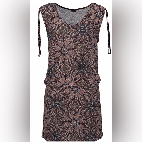 Multi Print Mini Dress by Lascana - Picture 3 of 5